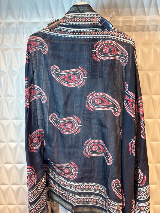 Pure cotton suit set with print and Gota embellishments.