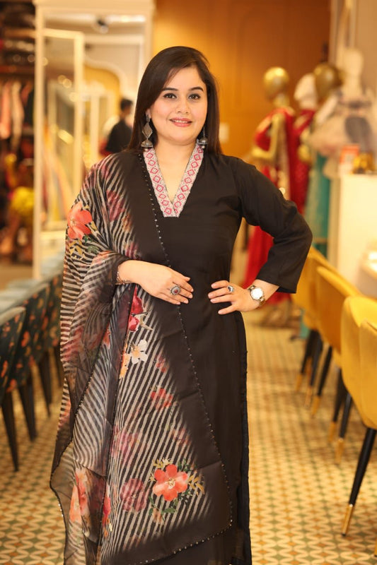 Elevate your style with this black ready-made suit set