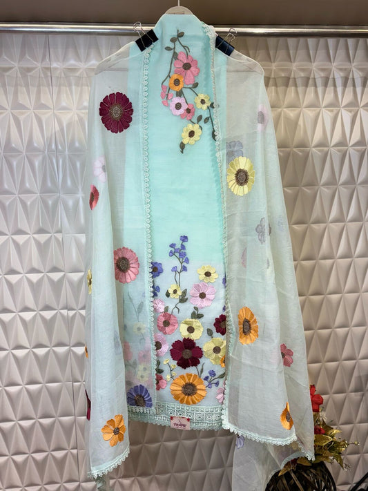 Embrace summer in style with this Kota Doria suit set