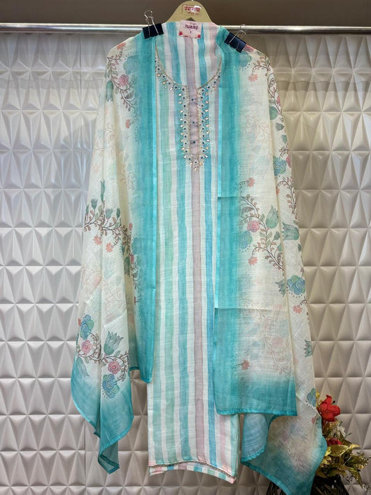 Embrace summer in style with this cotton suit set