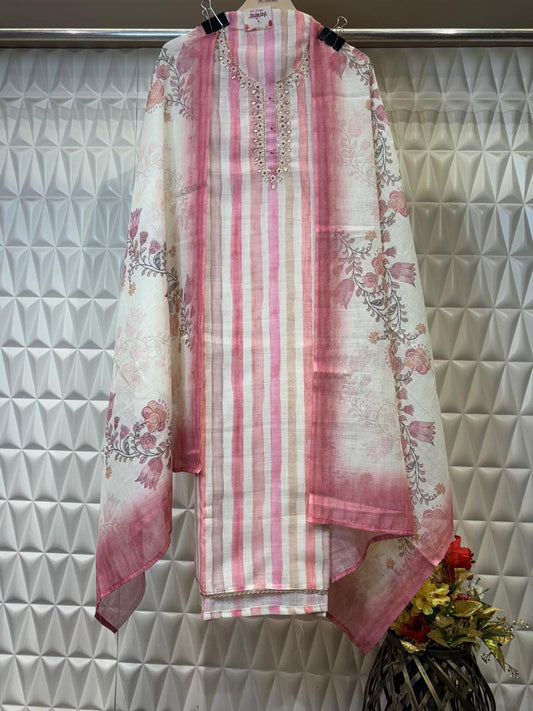 Embrace summer in style with this cotton suit set