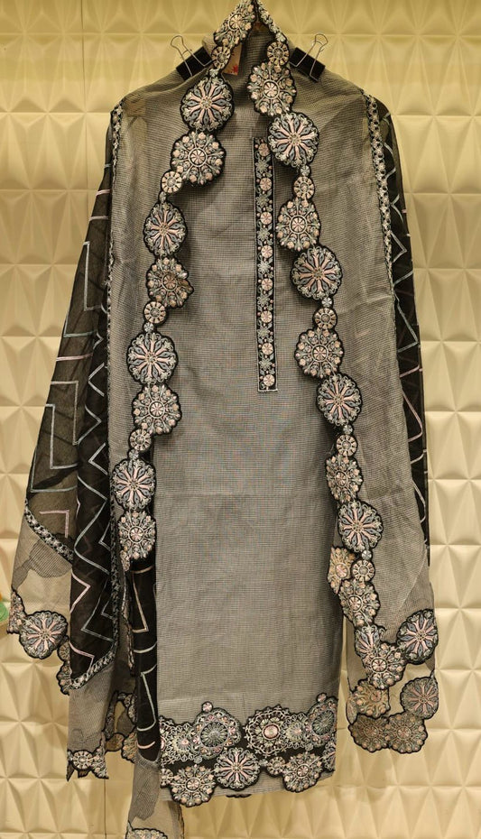 Embrace summer in style with this Kota Doria suit set