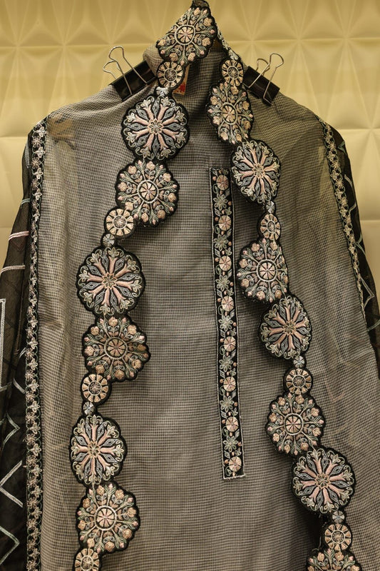 Embrace summer in style with this Kota Doria suit set