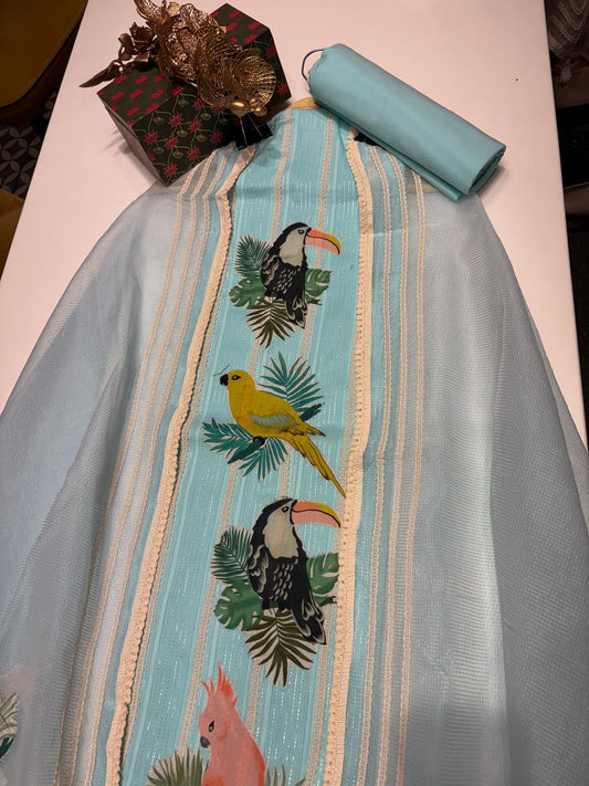 Embrace elegance with this Kota Doria yellow suit