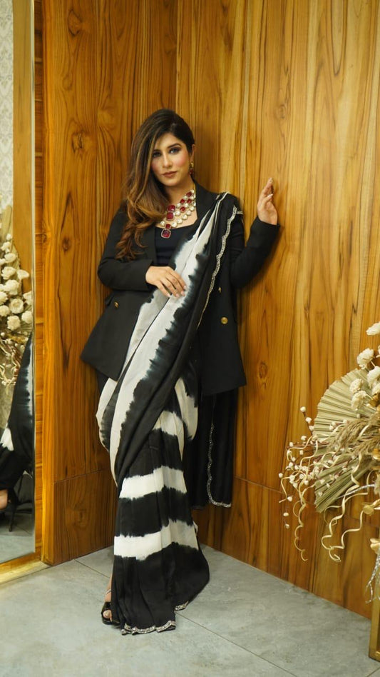 Slay in your next party with this classy Organza saree beautifully