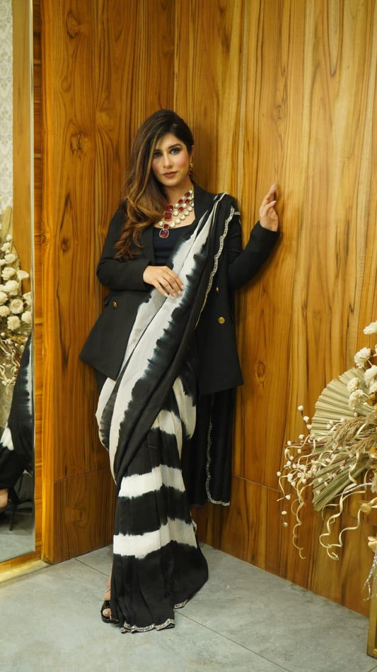 Slay in your next party with this classy Organza saree beautifully