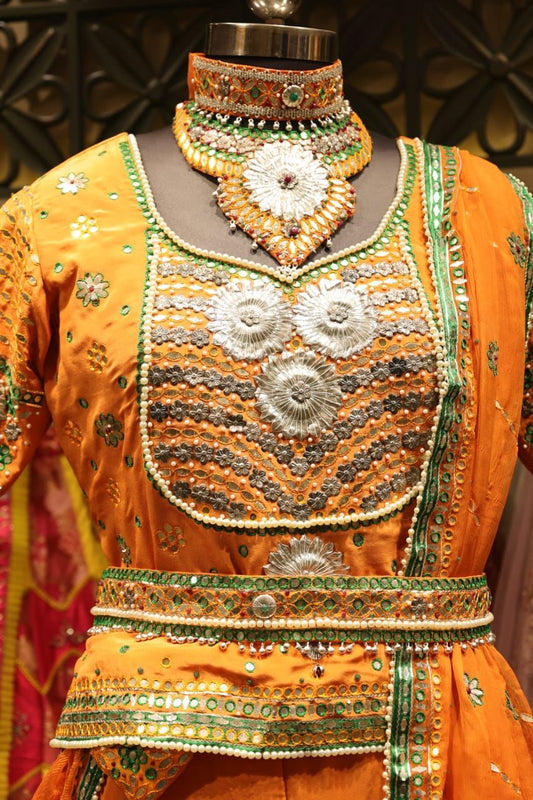 Chandi Ka Lehenga – A 6-meter regal lehenga crafted on pure crepe fabric