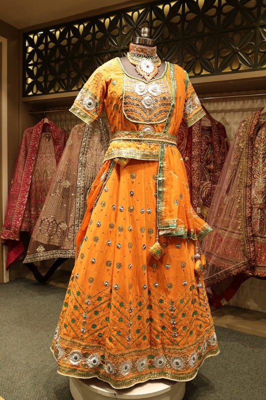 Chandi Ka Lehenga – A 6-meter regal lehenga crafted on pure crepe fabric