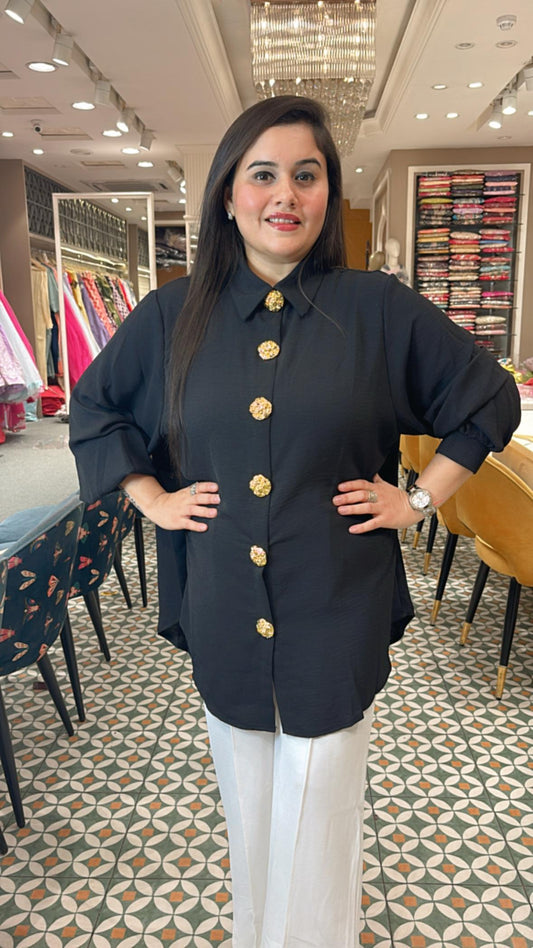 Stylish and classy essential with beautifully embellished hand embroidery on shirt