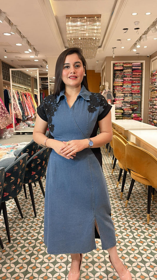 Elevate your summer style with this lightweight denim dress