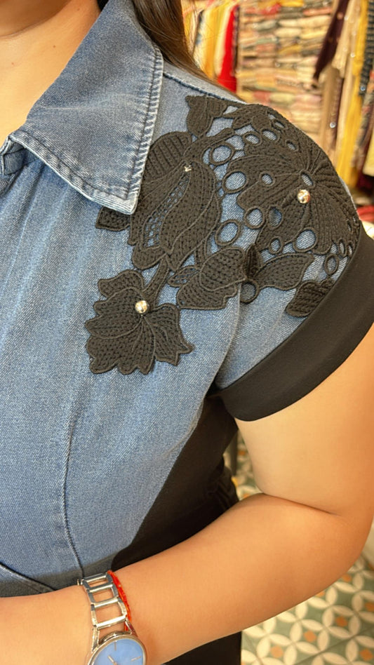 Elevate your summer style with this lightweight denim dress