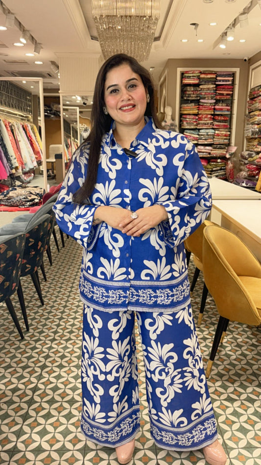 Step into effortless style with this printed cotton co-ord set