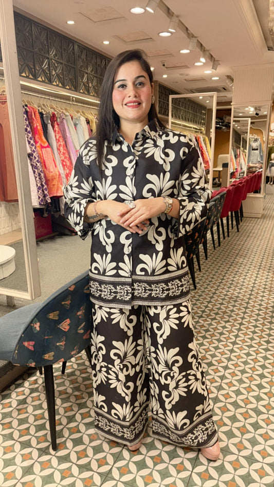 Step into effortless style with this printed cotton co-ord set