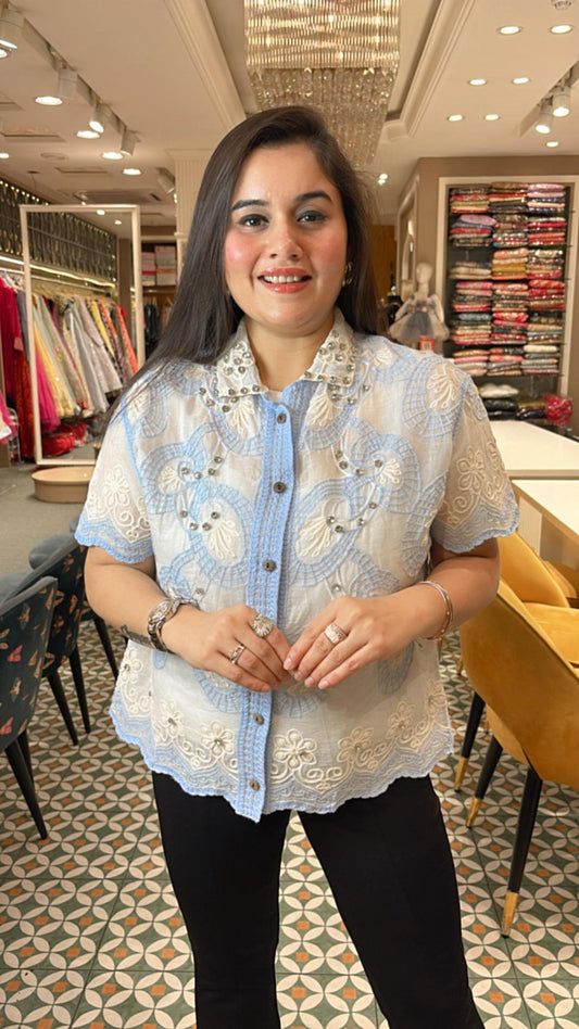 Breezy never looked so luxe, cotton-linen shirt blends effortless comfort