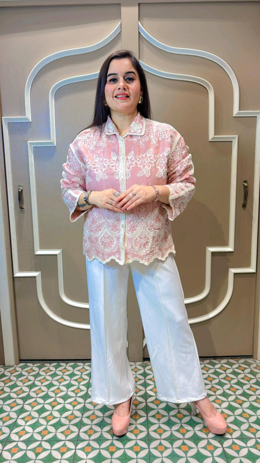 Classic summer shirt with a twist—this cotton-linen piece features soft tailoring