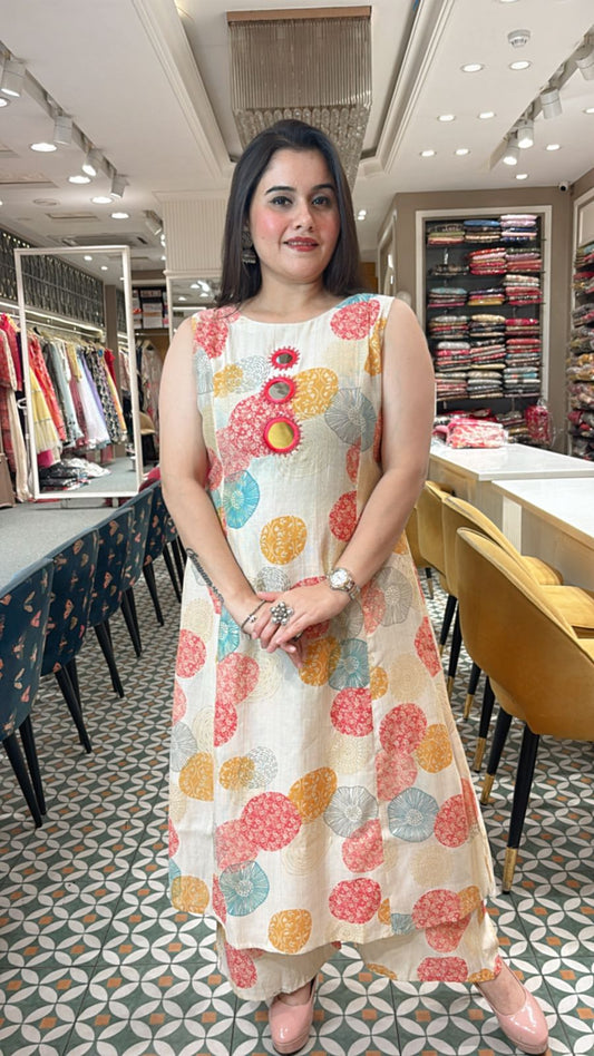Elevate your ethnic wardrobe with this elegant ready made Kurta Set