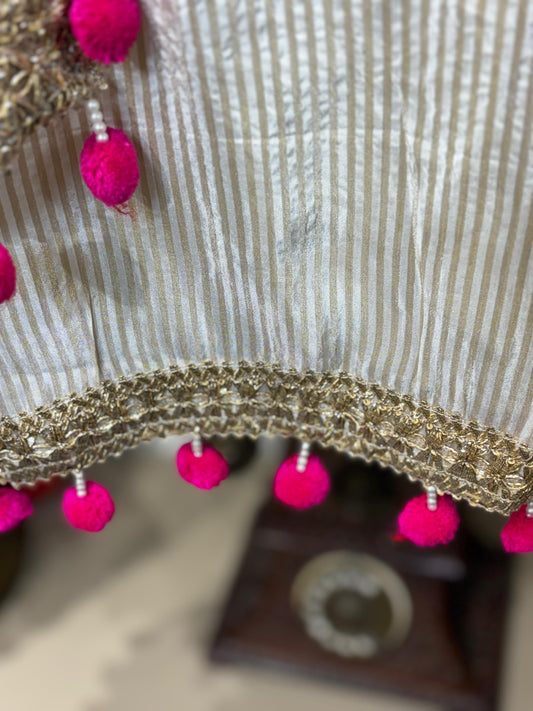 Graceful Tissue Suit Set featuring a soft tissue fabric with a matching tissue dupatta