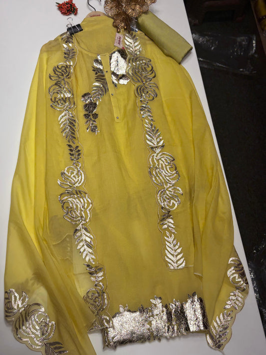 Stylish Mul Chanderi Suit Set crafted from premium Mul Chanderi fabric